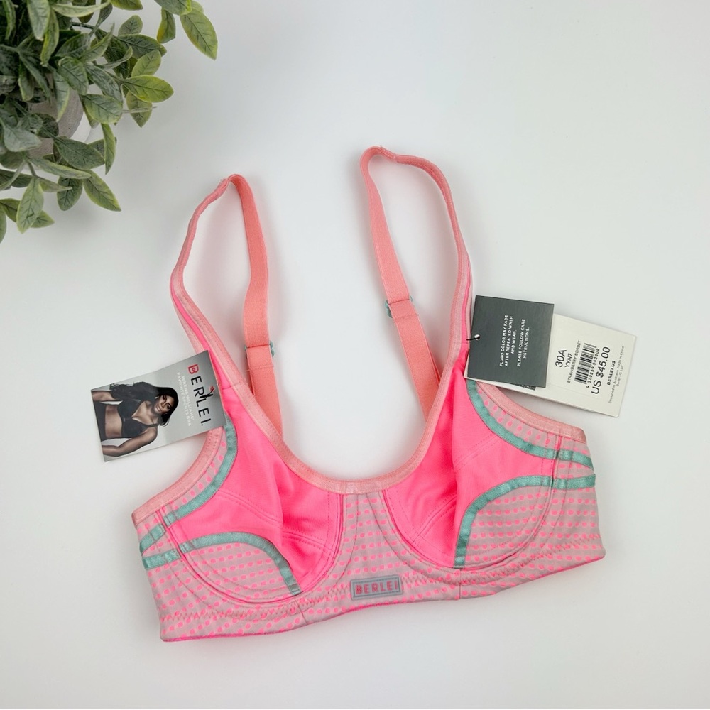 Berlei Electrify Underwire High Impact Mesh Sports Bra Strawberry Sorbet 30A